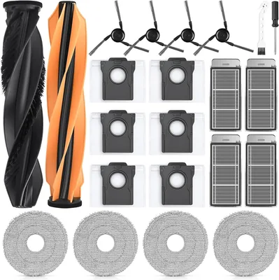 22 Accessori X50 Ultra Komplett / L40s Pro/L50 Pro Robotväckare med 2 Huvudborster, 4 Rengas, 4 Filtrar - 6% Rabatt