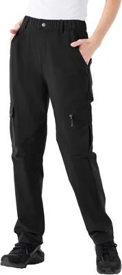 Rdruko Women's Hiking Pants Water-Resistant Quick Dry UPF 50 Travel Camping Work Pants Zipper Pocket