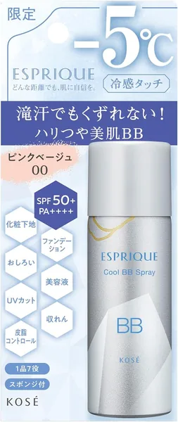 ESPRIQUE クールタッチ BB スプレー UV 50S 00 ピンクベージュ 1.8oz (50g) SPF50+ PA++++ 無香料 36%オフ