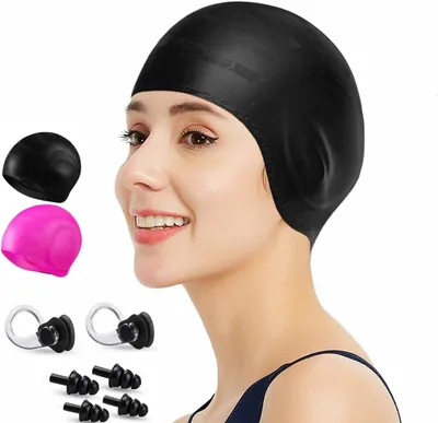 Gorros de Natación Impermeables, Gorra de Silicona con Protección Auditiva y Tapones, Pinza Nasa - Mejor Oferta