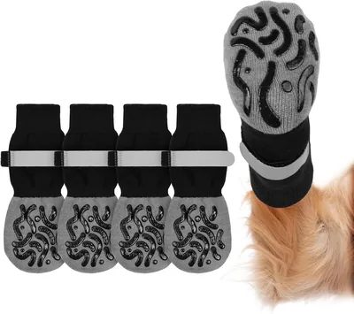 Chaussettes pour chiens Adiwo - Protection parfaite des pattes, ajustables (Taille M)