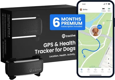 Tractive GPS Dog Tracker 2025 (6-Month Sub Included) | Real-Time Pet Location