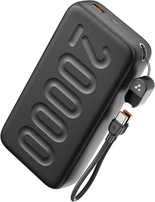 अंब्रेन 20000mAh पावरबैंक, इन-बिल्ट टाइप सी केबल, 22.5W फास्ट चार्जिंग, यूएसबी & टाइप सी आउटपुट, पॉवर डिलीवरी, क्विक चार्ज