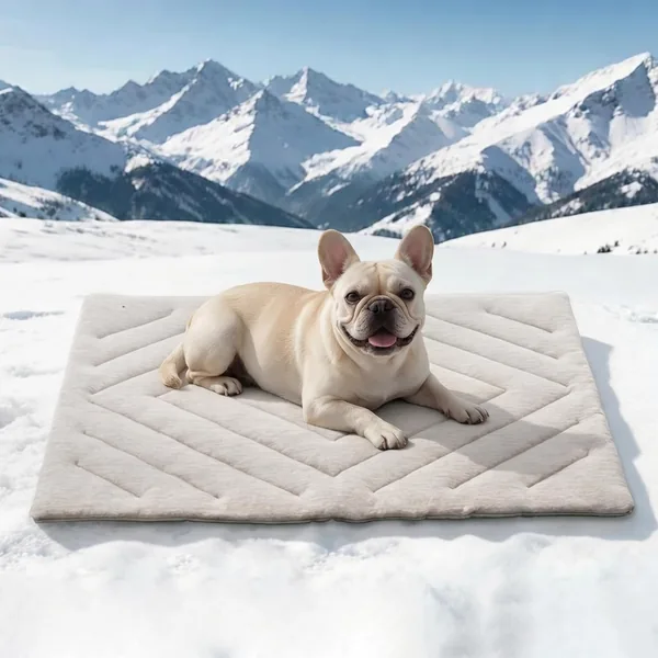 BECROWM Koelmat voor Honden, Zelfkoelend, Vouwbaar Koelbed voor Zomer, Koelmat voor Honden en Katten, Wasbaar in de Wasmachine