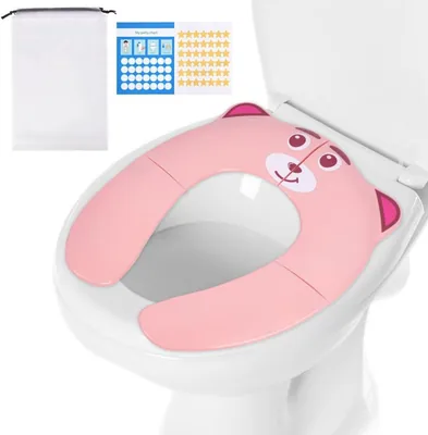 HOTUT Deska sedesowa dla dzieci, silikonowa, przenośna, wielokrotnego użytku Potty Training - Best Deal