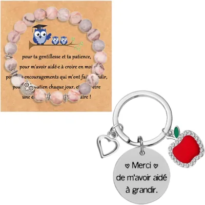 Porte-clés Cadeau Professeur - Fin d'Année - Meilleur Prix