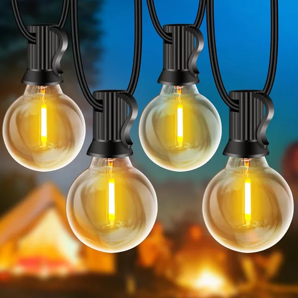Rintea Outdoor String Lights, 20 M/66 FT with 30 + 2 Bulbs