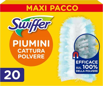 Swiffer Duster Duvets, 20 Pezzi: Cattura Polvere e Sporcizia, Raggiunge gli Angoli più Difficili, Maxi S, Miglior Affare