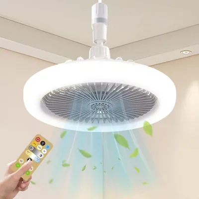 Ventilateur de plafond TRP avec lumière, silencieux (télécommande), 3 couleurs ajustables, pour chambre à coucher - Meilleures affaires
