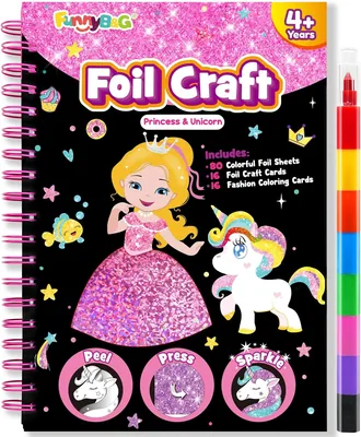 DIY Manualidades Divertidas con Foil para Niños, Kit Creativo de Artesanía, Regalo Ideal para Niñas Cumpleaños 3-12 Años