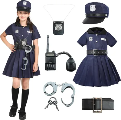 Wizland Kids Police Costume Girls Outfit