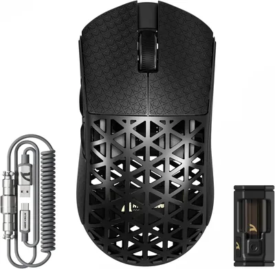 ماوس الألعاب السريع Attack Shark R5 Ultra، غطاء من ألياف الكربون 39 جرامًا، PAW3950MAX Nordic 52840 MCU 8K Polling 42K DPI - 5% تخفيض