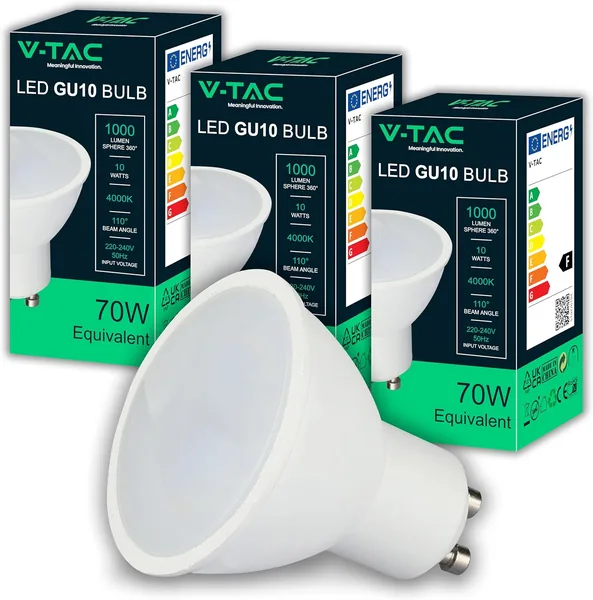 V-TAC 3x GU10 LED Bulbs