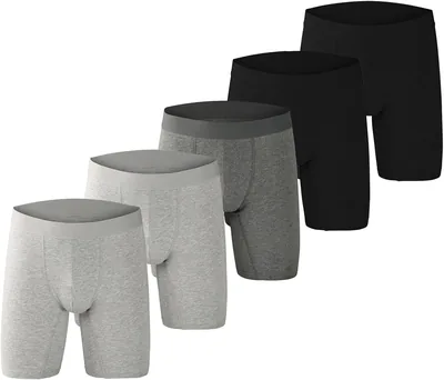 Boxers ZEROUS para Hombre - Paquete de 5, Tiro Medio, Algodón Elástico Antifricción