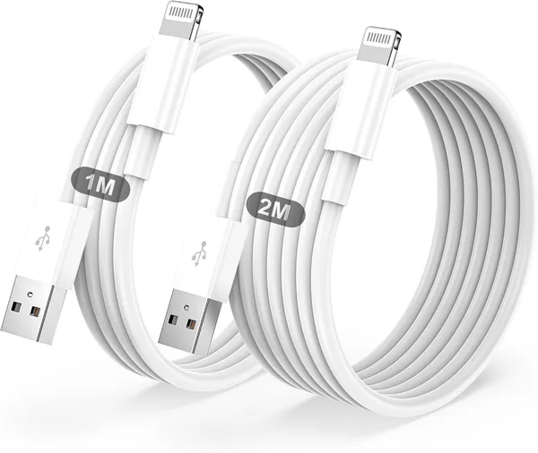 Original Apple MFi Certified iPhone Cable, USB Lightning Cable Charging 2 Pieces