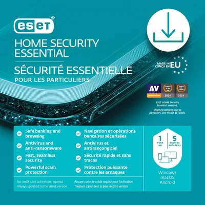 ESET Home Security Essential - Antivirus for 5 Devices