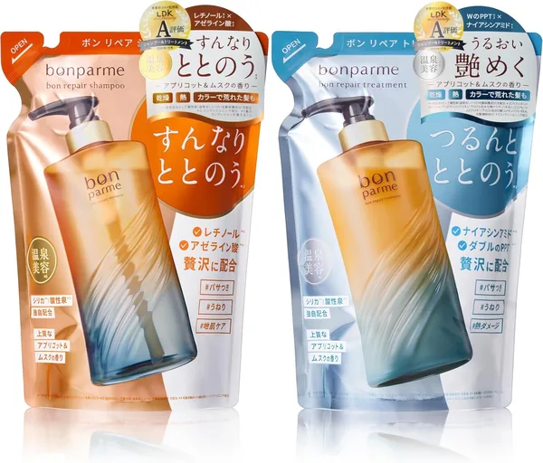 Bonparme Bon Repair Shampoo and Treatment Set (Refill) with Resale Prevention No Included