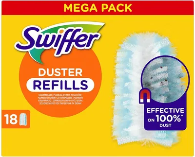 Swiffer Duster Refills, 18 Unités - Attrape et Retient 3 Fois Plus de Pouvoir que les Dusters Traditionnels, Efficace Encore