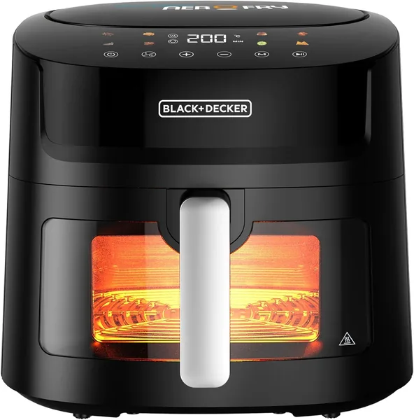 تخفيض 35% على جهاز BLACK+DECKER 8-in-1 الرقمي للتحمير السريع بالهواء، سعة كبيرة 7.2 لتر، 1800 واط، شاشة LED لمسية، مجفف