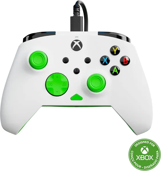 Turtle Beach Rematch Core Bianco/Verde Gamepad Cable - Xbox Series XS, Xbox One, PC