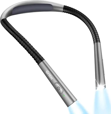 Lámpara de Lectura Gritin Neck Recargable, 30 Min Temporizador, 5 Niveles de Brillo y 4 Temperaturas de Color con Función de Memoria - 14% De Descuento