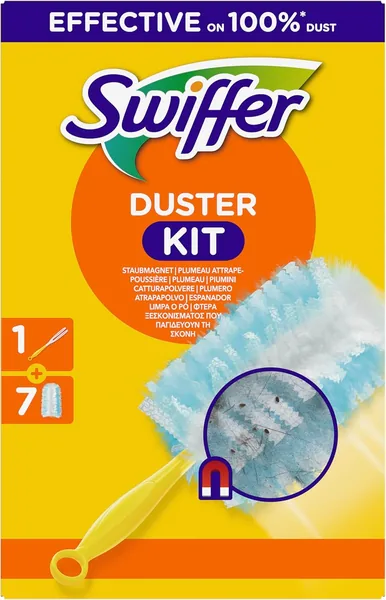 Swiffer Dust Magnet Starter Set (1 Handle + 7 Refill Cloths)