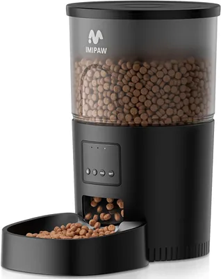 IMIPAW Automatische Katvoeder 3L, Intelligente Voederbak met Precieze Voeding & Makkelijke Bediening, 1-10 Maaltijden per Dag - Beste Deal