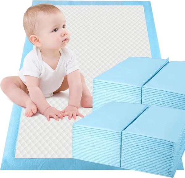 SKY-TOUCH Baby Disposable Changing Mats 50PCS M-Size 45x60cm Waterproof Leakproof