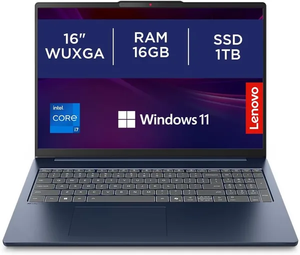 Lenovo IdeaPad Slim 5 | 16 inch WUXGA 1200p Laptop | Intel Core i7-13620H | 16GB RAM | 1TB SSD | Windows 11 Home