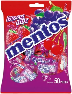 Mentos Berry Chewy Sweets 50 Pouch