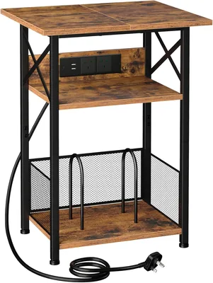 AMHANCIBLE Record Player Stand with Charging Station Best Deal