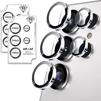 Xfilm Camera Lens Protector for Samsung Galaxy S25 Ultra 2-Pack, Silver