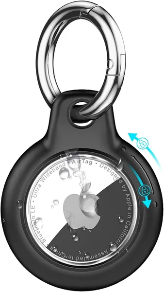 TNSNK Waterdicht Apple AirTag Behuizing met Slot, AirTag Hangertje, Sleutelhanger, Voor Bagage, Fietsen, etc. | Beste Deal