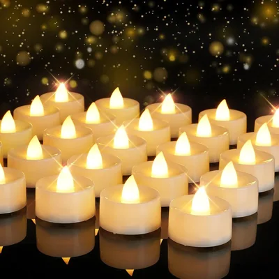 Homemory LED Tea Lights - Flameless Candles (200+ Hours)