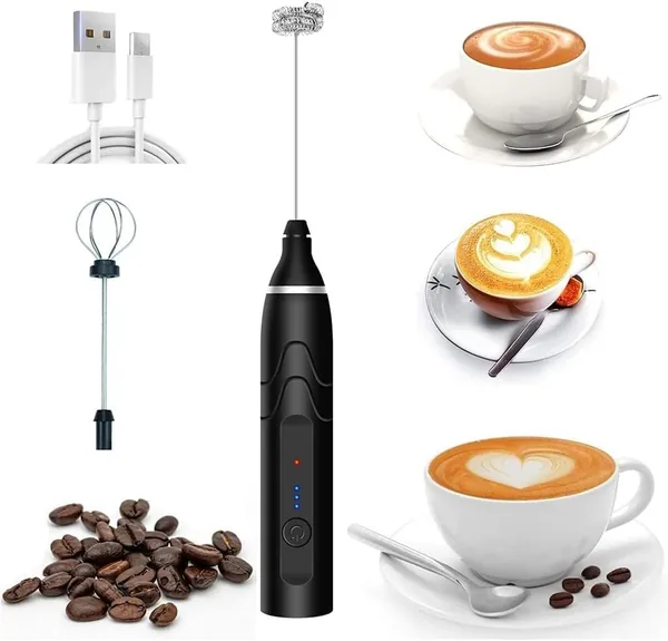 Mini Mixer Portátil para Bebidas - Espumador de Leite USB Recarregável