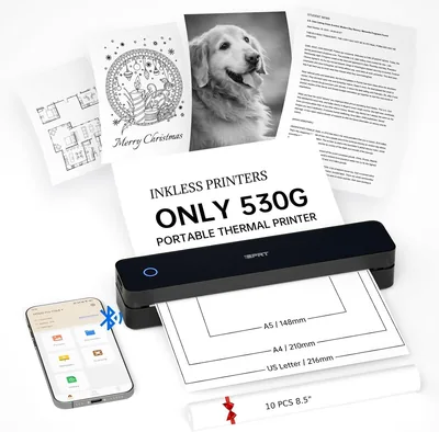 Xprinter BT80 Portable Bluetooth Printer - 8.5x11" & A4