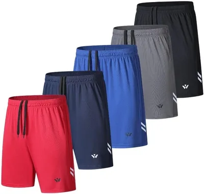 Fovdtaa 5 Pack Shorts Homme Sport Poches Taille Élastique Séchage Rapide - Meilleur Prix