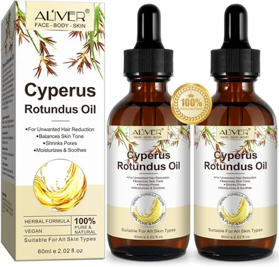 Cyperus Rotundus 2 Pack Naturlig Kropp & Ansiktshairbortsmulje, Reducerar Onölsam Haarväxt Efter Skäring - Best Deal