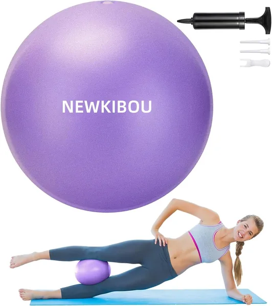 NEWKIBOU Pelota de Pilates (Fitball Anti-Burbuja) 25cm, 55cm, 65cm, 75cm - Pelota de Ejercicio para Yoga, Embarazo y Abdominales