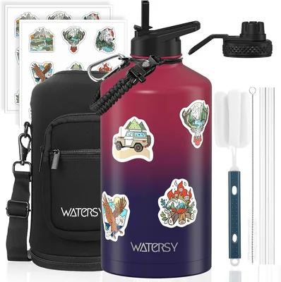 Insulated Water Bottle 1 Gallon, BPA Free & Leak Proof, Stainless Steel
