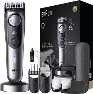 Braun Series 9 Beard Trimmer BT9560: 4 Combs, 3 Attachments, Charging Stand, Pouch, Cleaning Brush - Save 8%