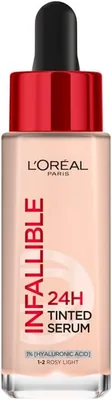 L'Oreal Paris 24H Infaillible Tinted Serum Foundation Shade Rosy Light 1-2, 35% Off
