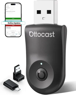 OTTOCAST Mini 2025 Adaptador Automático Inalámbrico CarPlay/Android 2 en 1, WiFi de 5 GHz, Conexión Automática para Coches 2016 - 53% Off