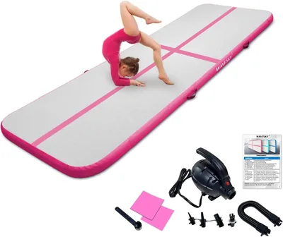 Inflatabel Luftmat, Tumble Track, 3M/4M/5M, Gymnastikmat, 4 cm Hög, Non-Slip Gymnastikmat för Hem, Utomhus, Fitness, Yog - 30% Avrinkning