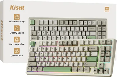 Kisnt KN85 Wireless Mechanical Gaming Keyboard, 75% Layout