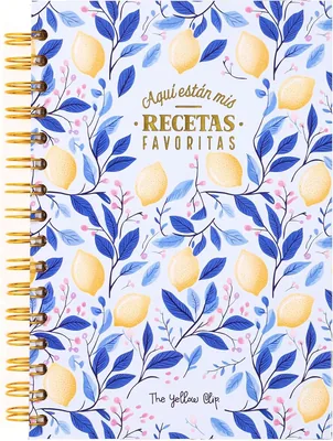 The Yellow Clip - Recetario de Cocina en blanco para 100 recetas, Libreta para Recetas, Recipe Notebook (Limones) Best Deal