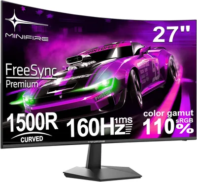 Minifire 27" Curved Gaming Monitor 160Hz FHD