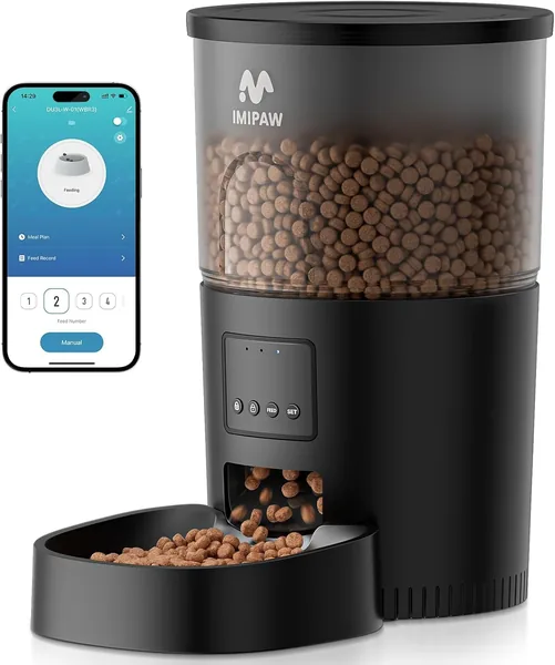 Dispenser automatique pour nourriture de chat - 3L avec minuteur programmable, idéal pour chats et petits chiens