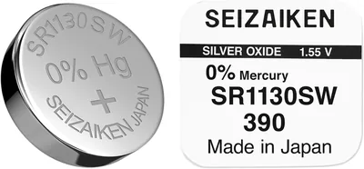 SEIZAIKEN 390 Battery (SR1130SW, 1.55V, Silver Oxide, Mercury-Free) - Best Deal