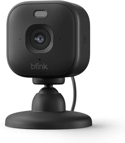 Blink Mini 2K+ (nouvelle gén.) | Caméra de sécurité domestique avec résolution vidéo 2K | Zoom 4x | Vision nocturne en couleur